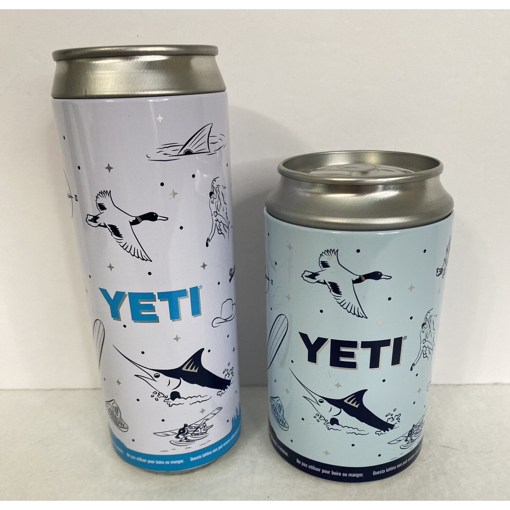 Yeti Pop Top Bank Stash Can Safe Gift Money Saving Piggy Duck Fish (Lot of 2)